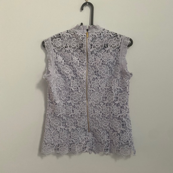 Lavender lace Nanette Lepore blouse - Picture 3 of 13